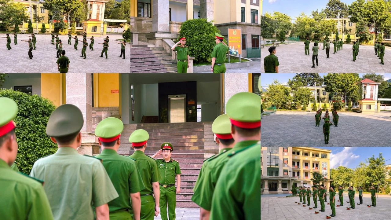 Công an xã Bum Tở tăng cường tập huấn điều lệnh, quân sự, võ thuật, nâng cao kỷ luật và sức chiến đấu