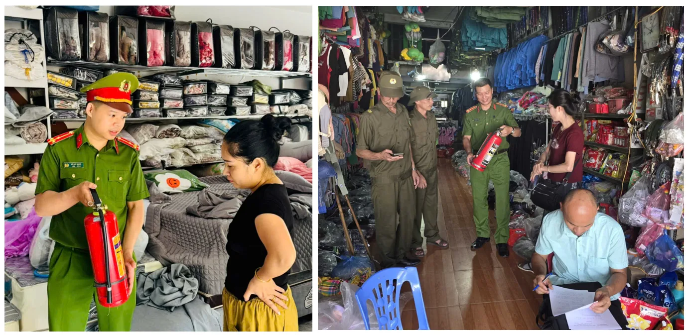 Công an xã Than Uyên phối hợp lực lượng ANTT cơ sở tuyên truyền, hướng dẫn kỹ năng xử lý cháy, nổ cho chủ cơ sở