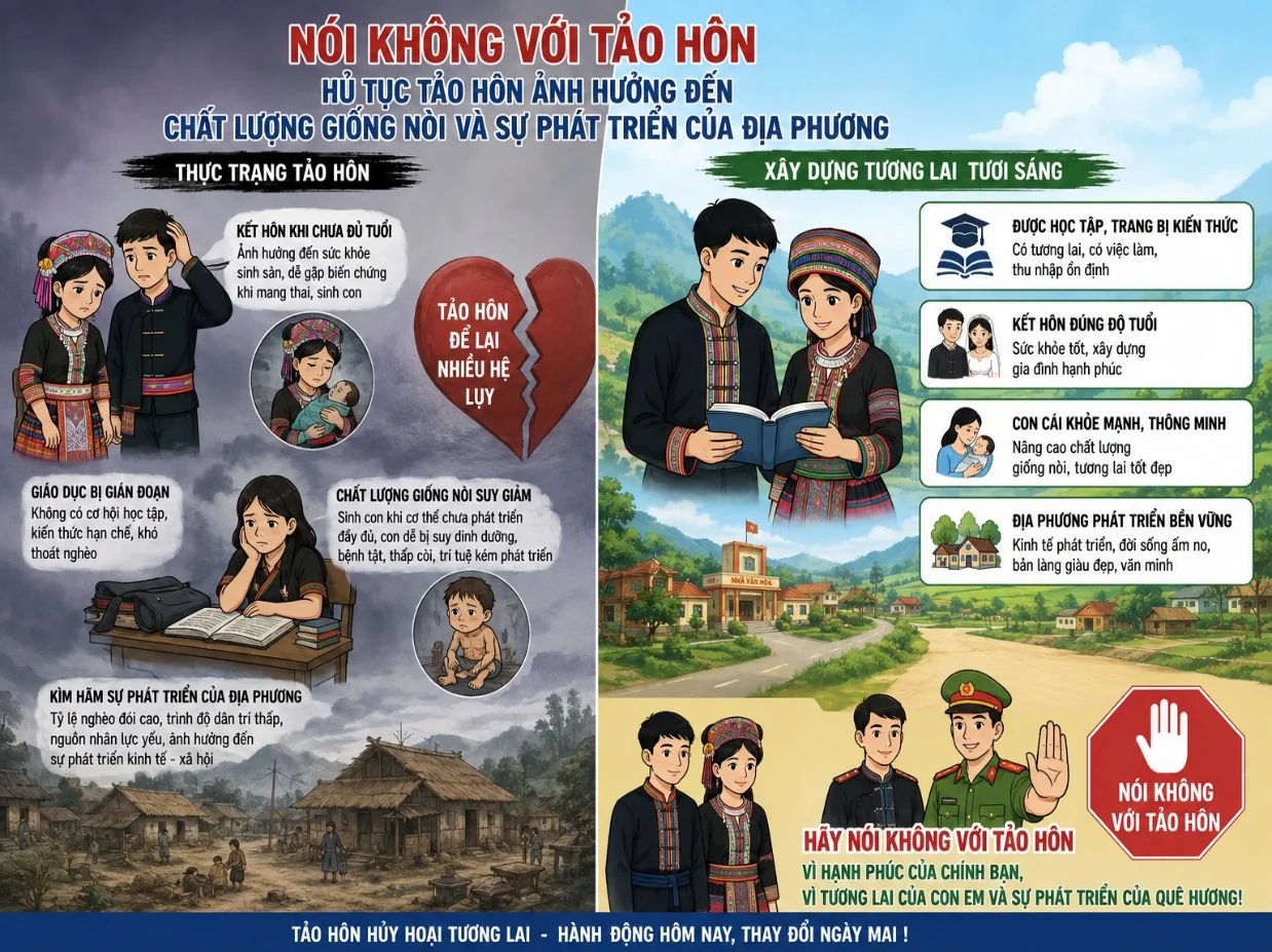 Công an xã Sin Suối Hồ xác định công tác phòng, chống tảo hôn phải được thực hiện từ sớm, từ cơ sở, lấy tuyên truyền, vận động và phòng ngừa là chính. Trên cơ sở đó, Công an xã đã chủ động đổi mới nội dung, hình thức tuyên truyền, gắn công tác phòng, chốn