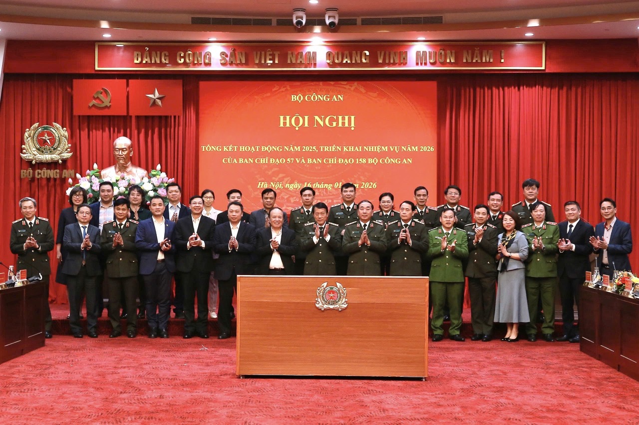 Hội nghị tổng kết hoạt động năm 2025, triển khai nhiệm vụ năm 2026 của Ban Chỉ đạo 57 và Ban Chỉ đạo 158 Bộ Công an