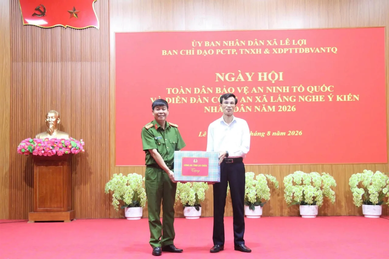 Công an xã Lê Lợi tổ chức Ngày hội toàn dân bảo vệ an ninh tổ quốc
