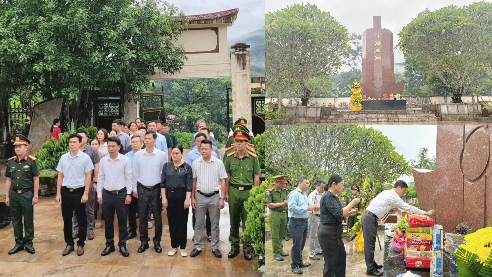 CBCS Công an xã Bum Tở dâng hương, dâng hoa tưởng niệm các Anh hùng liệt sĩ