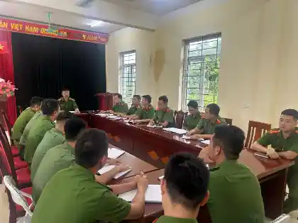 Chi bộ Công an xã Pa Tần tổ chức sinh hoạt chi bộ thường kỳ tháng 08/2026