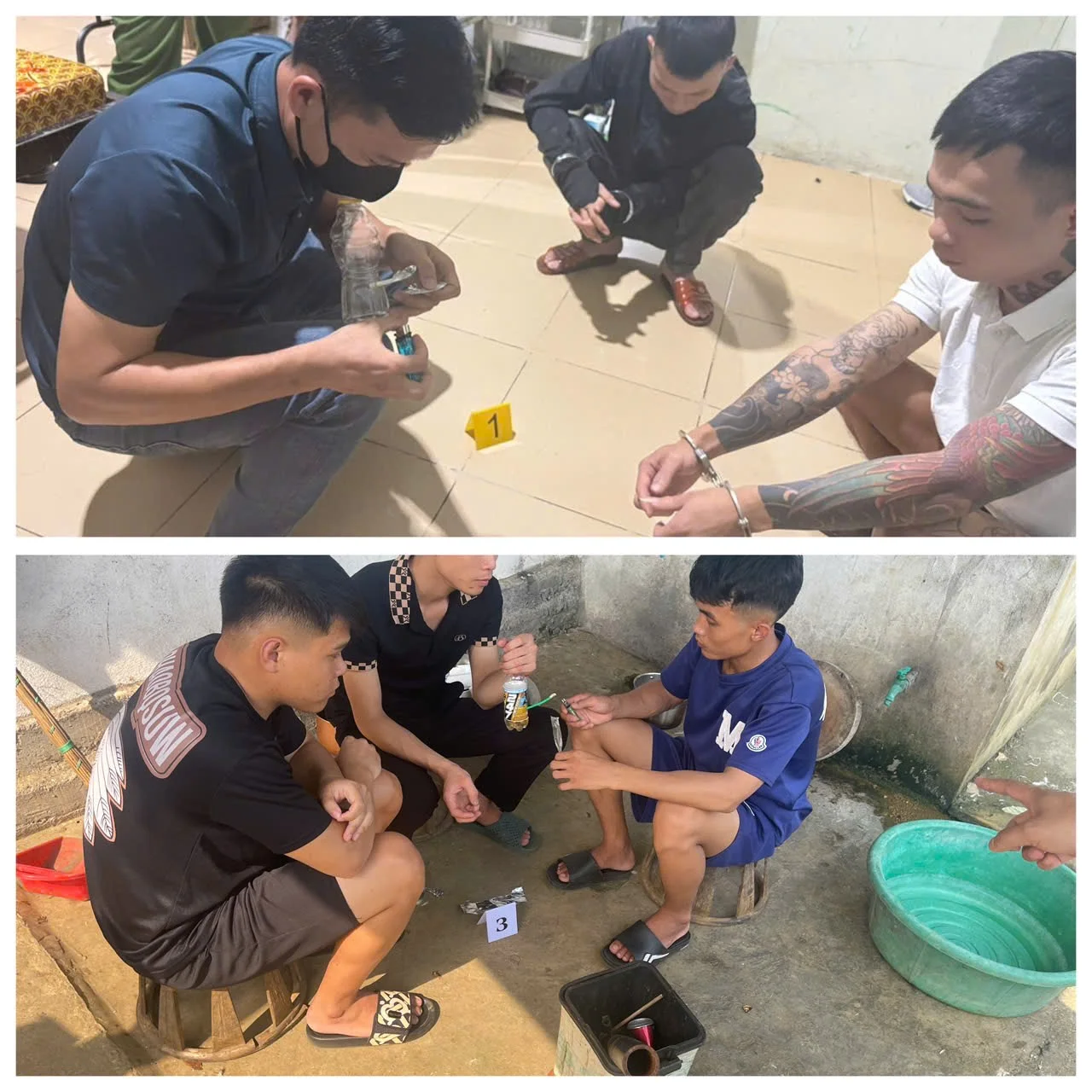 Công an phường Tân Phong bàn giao các đối tượng có liên quan đến vụ án cho phòng PC04, Công an tỉnh thụ lý, điều tra theo thẩm quyền.