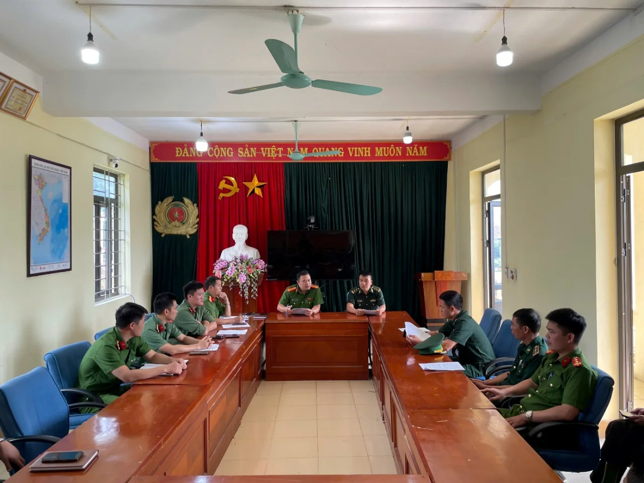 Công an xã Dào San chủ động triển khai phương án bảo đảm ANTT Lễ khai giảng năm học 2026 - 2027
