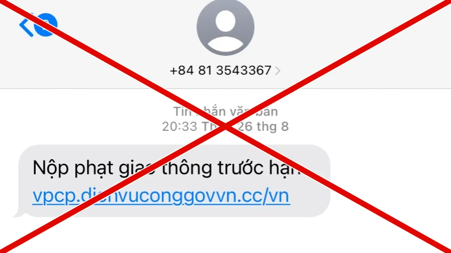 Cảnh giác thủ đoạn giả mạo tin nhắn “Nộp phạt giao thông trước hạn” để chiếm đoạt tài sản
