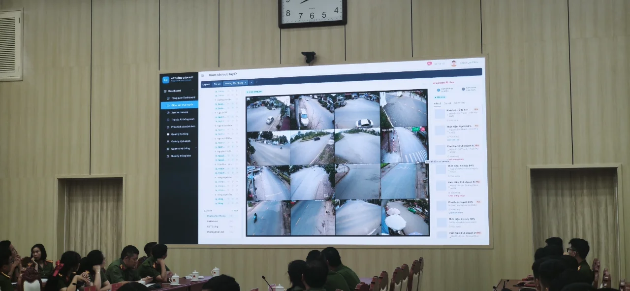 Công an tỉnh Lai Châu thử nghiệm và đánh giá Hệ thống Trung tâm tri thức hình ảnh và giám sát thông minh (VMS AI)