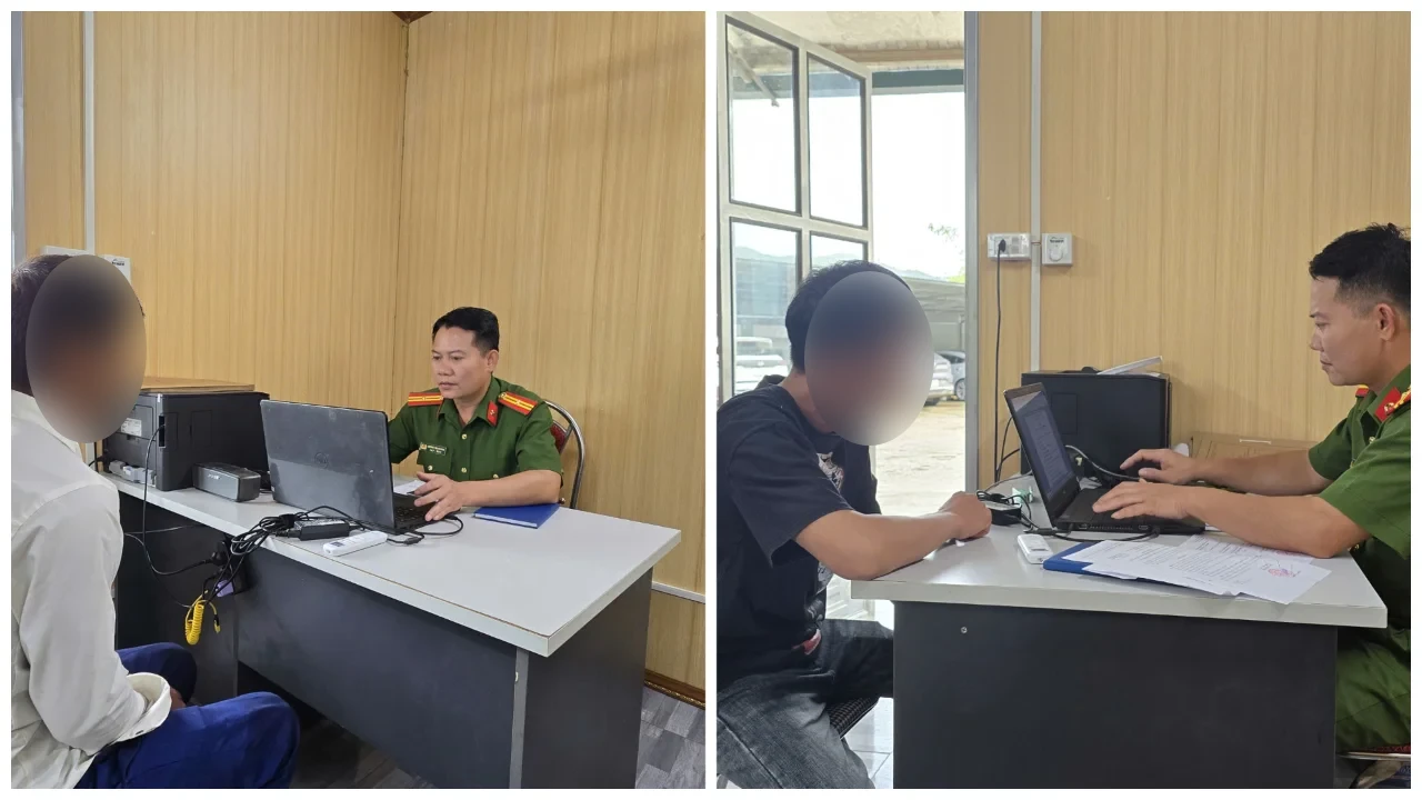 Công an xã Mường Khoa lập hồ sơ giáo dục tại xã đối với 04 trường hợp sử dụng trái phép chất ma túy