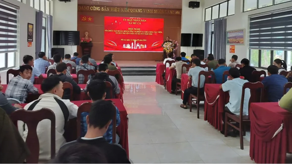 Xã Mù Cả: Tổ chức tập huấn cho cộng tác viên, tuyên truyền viên về ma túy năm 2026.