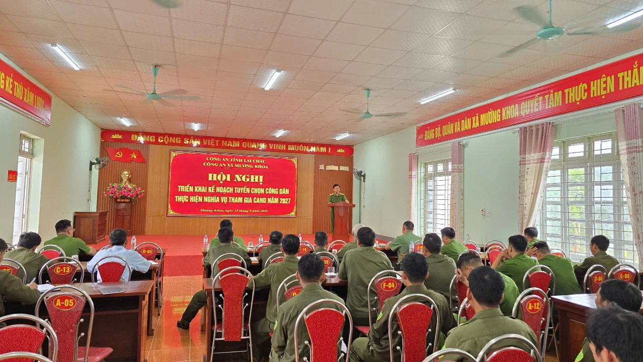 Công an xã Mường Khoa triển khai kế hoạch tuyển chọn công dân thực hiện nghĩa vụ tham gia Công an nhân dân