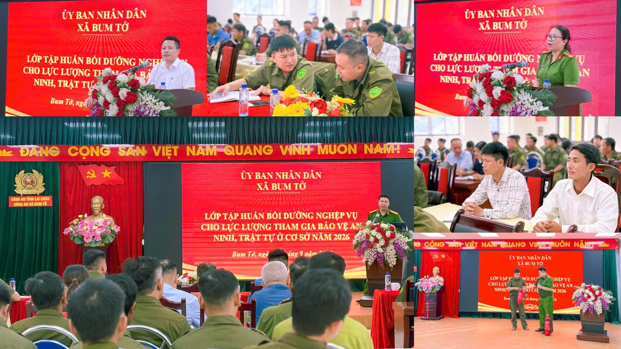 Công an xã Bum Tở tổ chức lớp tập huấn, bồi dưỡng nghiệp vụ cho Lực lượng tham gia bảo vệ ANTT ở cơ sở năm 2026