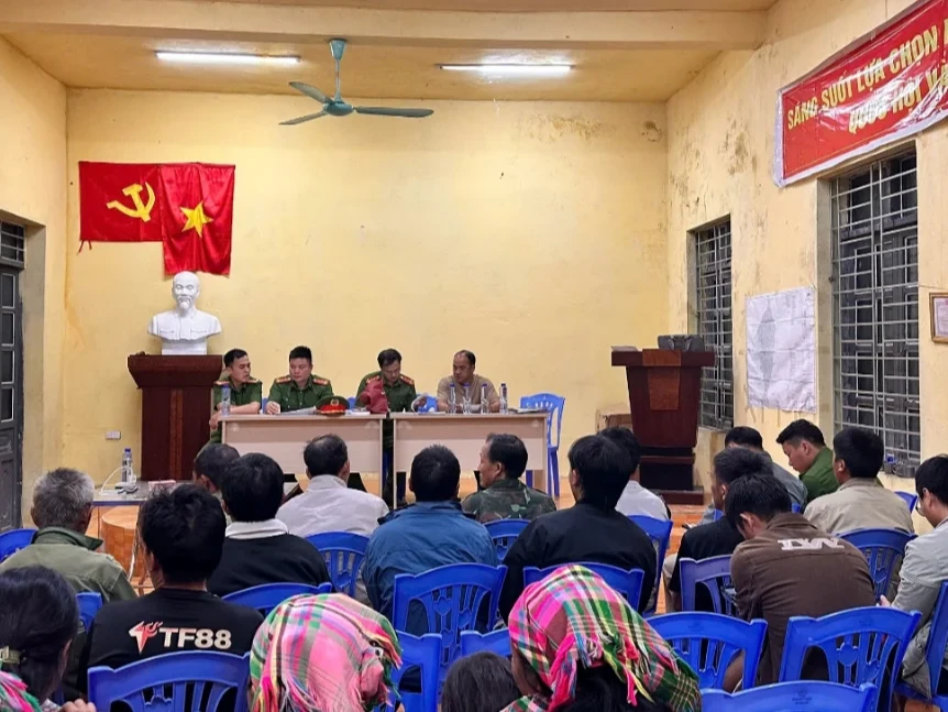 Công an xã Tủa Sín Chải đẩy mạnh tuyên truyền phòng, chống ma túy tại cơ sở