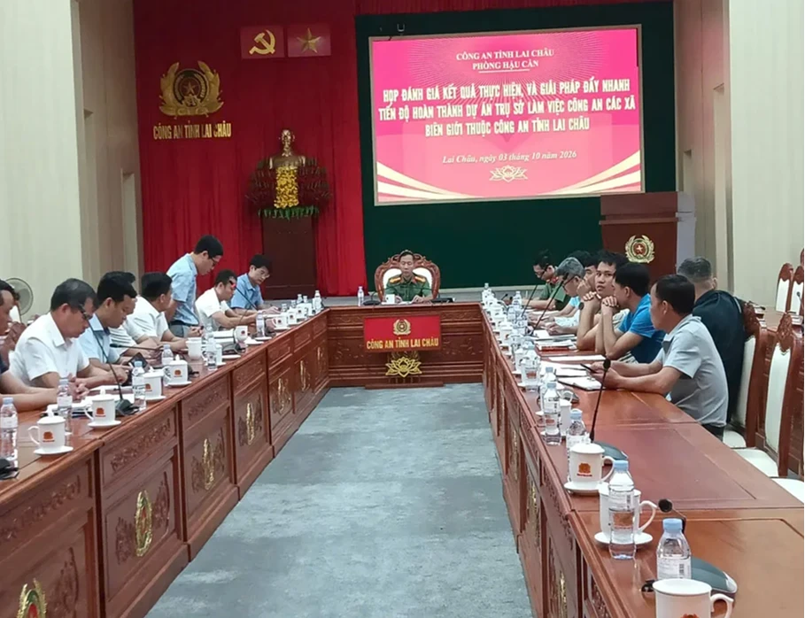 Hội nghị đánh giá kết quả thực hiện dự án xây dựng Trụ sở làm việc Công an các xã biên giới thuộc Công an tỉnh Lai Châu