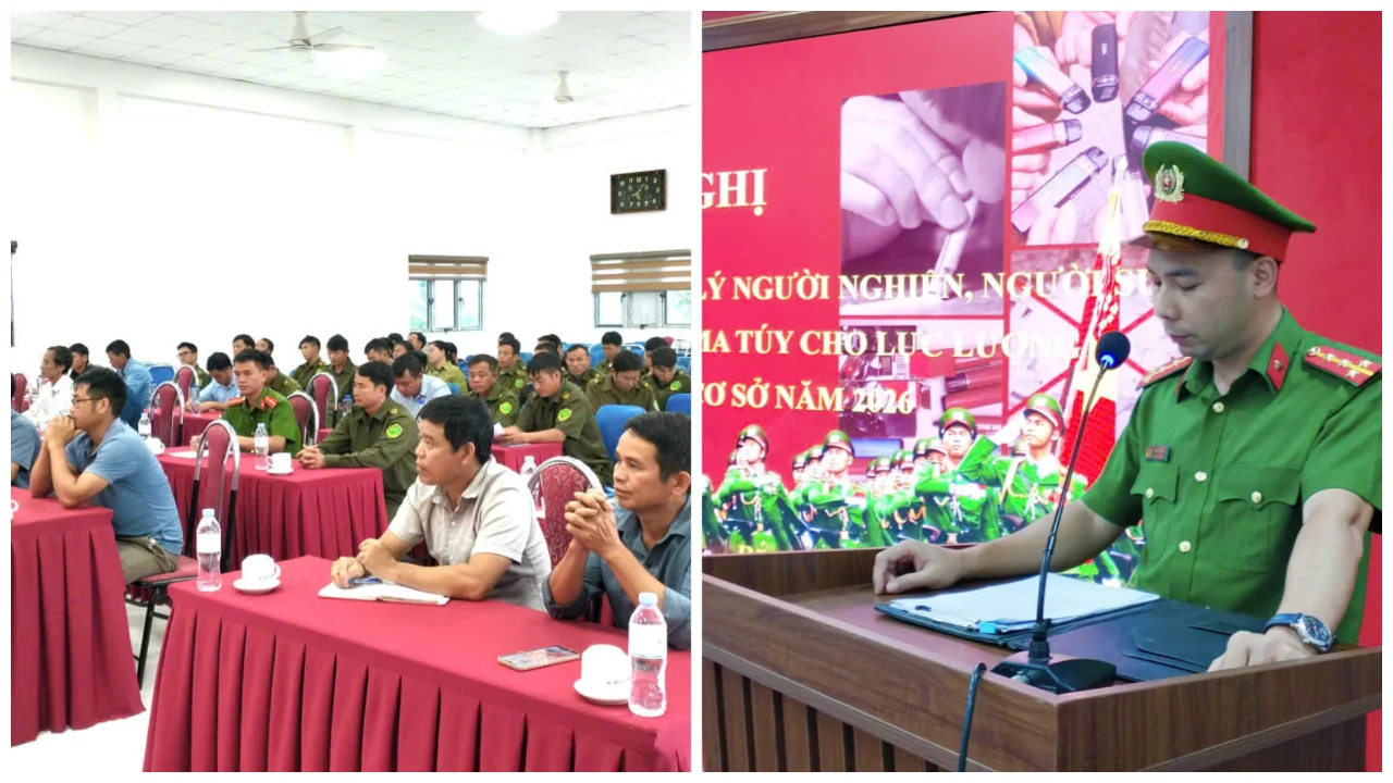 Công an xã Pắc Ta tổ chức Hội nghị tuyên truyền pháp luật về phòng chống ma túy và tập huấn quản lý người nghiện