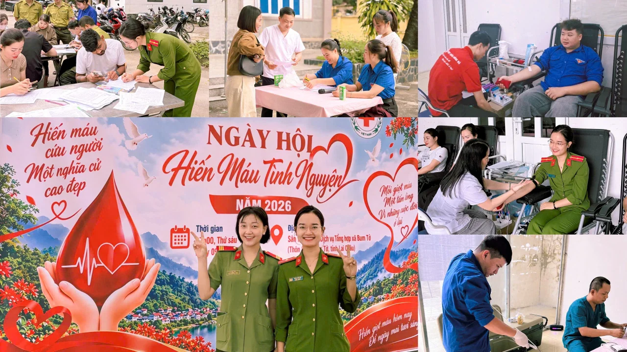 Đội Thanh niên xung kích vì Nhân dân phục vụ xã Bum Tở lan tỏa nghĩa cử hiến máu tình nguyện
