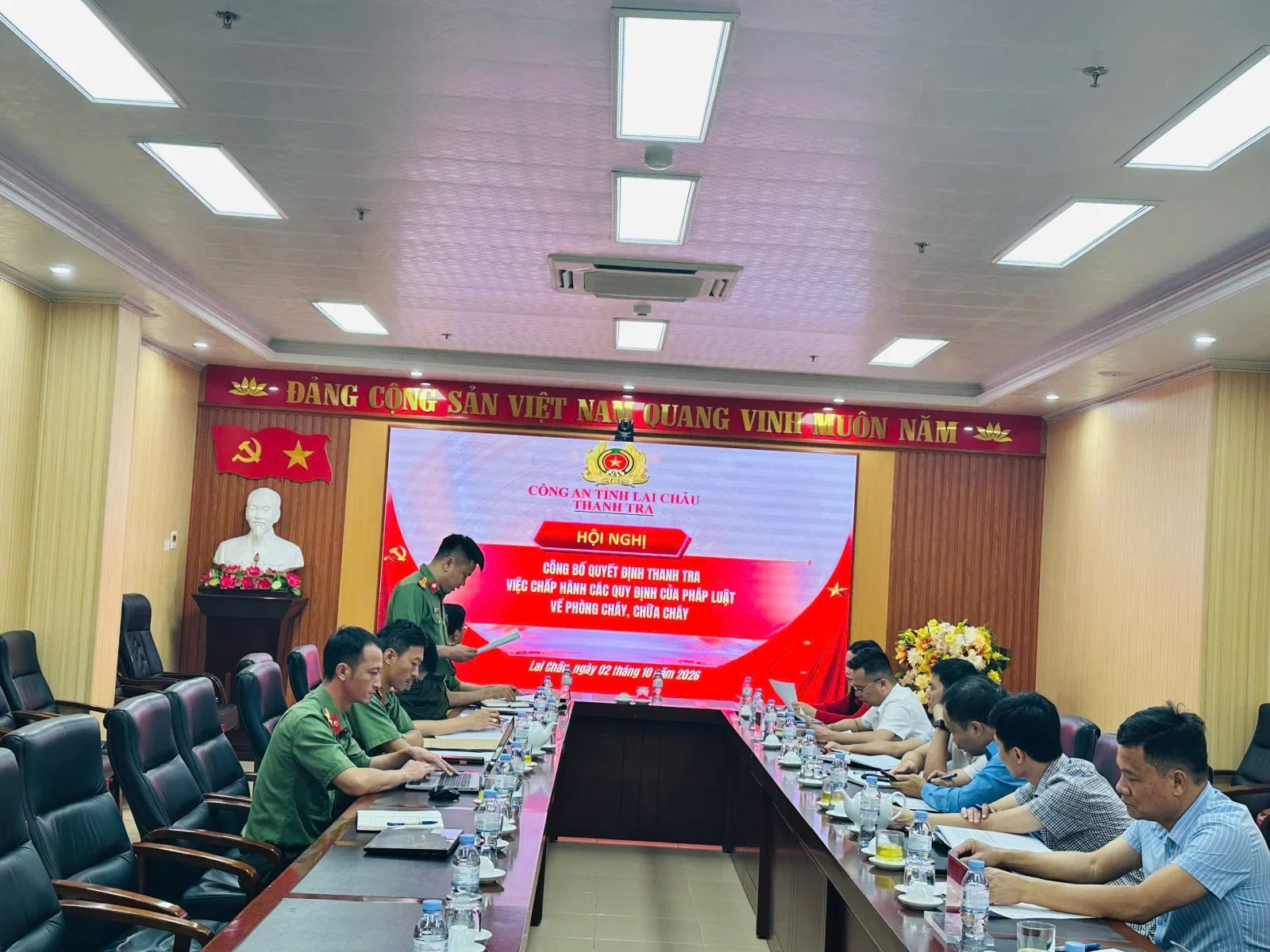 Công bố Quyết định thanh tra việc chấp hành các quy định của pháp luật về phòng cháy, chữa cháy.