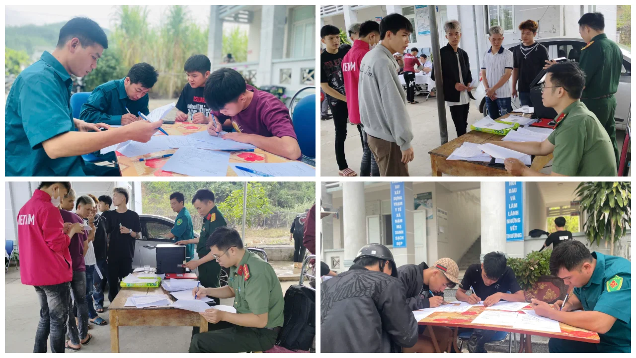 Công an xã Nậm Mạ phối hợp tổ chức khám sơ tuyển nghĩa vụ quân sự, nghĩa vụ tham gia CAND năm 2027