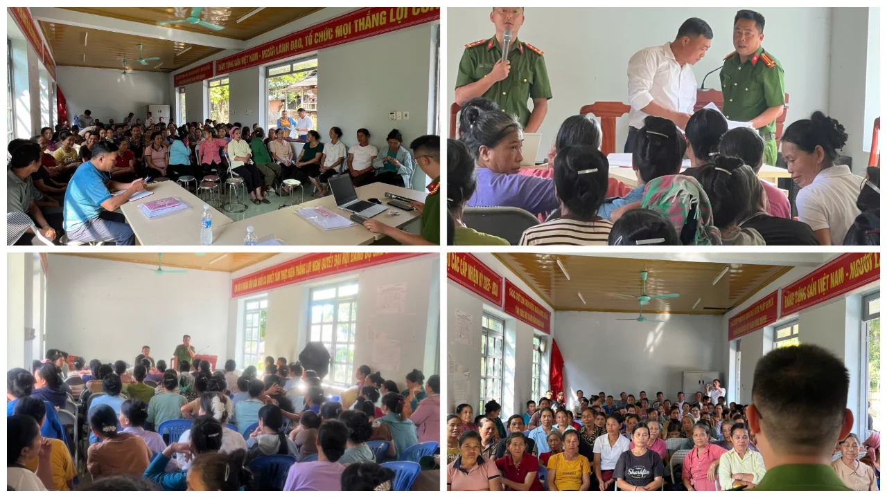 Nậm Mạ tuyên truyền phổ biến giáo dục pháp luật về phòng chống ma tuý tại bản Huổi Ca và bản Nậm Mạ