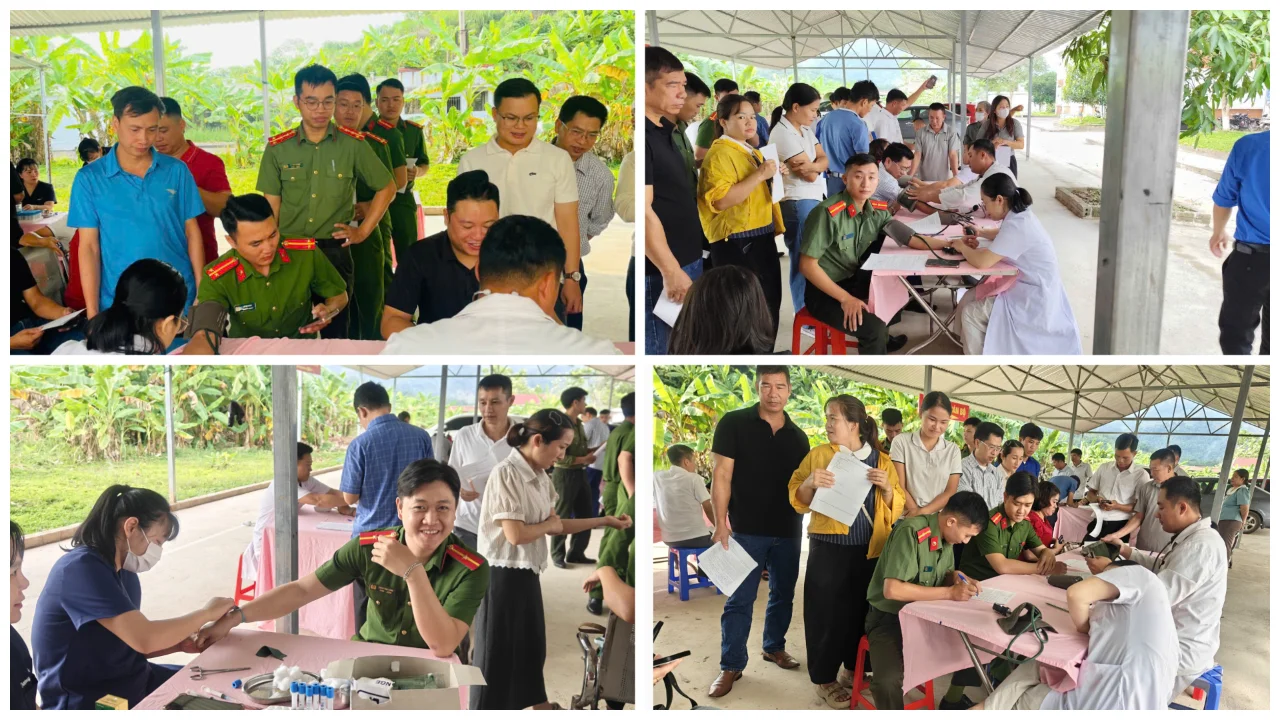 Công an xã Nậm Mạ tích cực tham gia hiến máu tình nguyện, lan tỏa nghĩa cử cao đẹp
