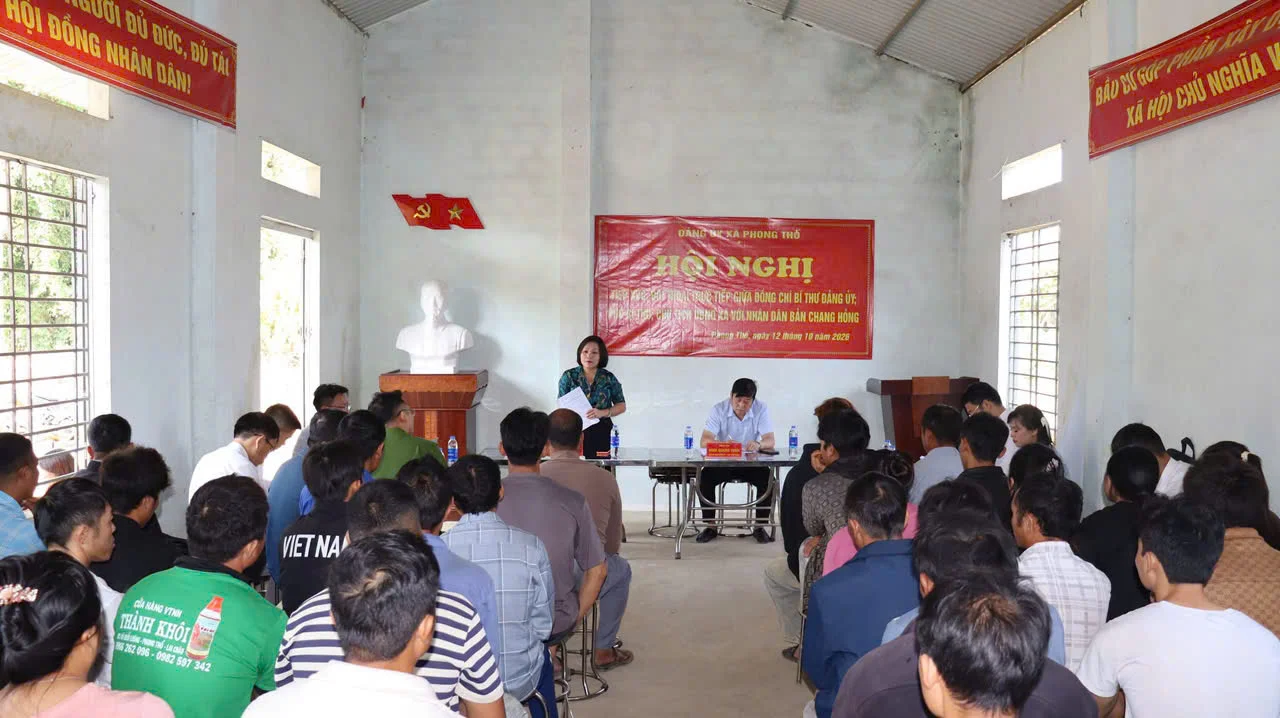 Công an xã Phong Thổ trong công tác đảm an ninh trật tự từ cơ sở.