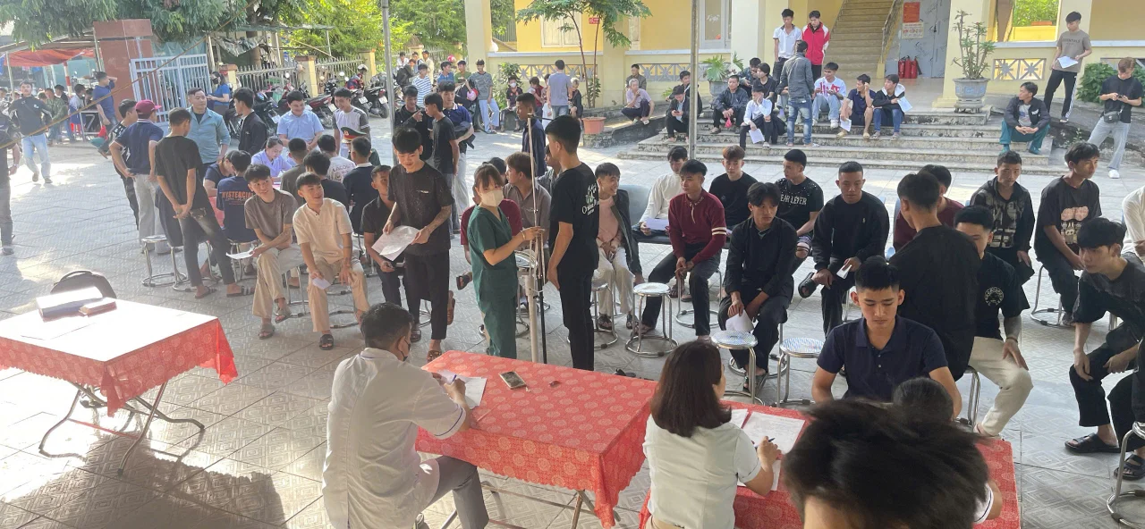 Xã Lê Lợi tổ chức khám sơ tuyển công dân thực hiện nghĩa vụ quân sự và nghĩa vụ Công an nhân dân năm 2027