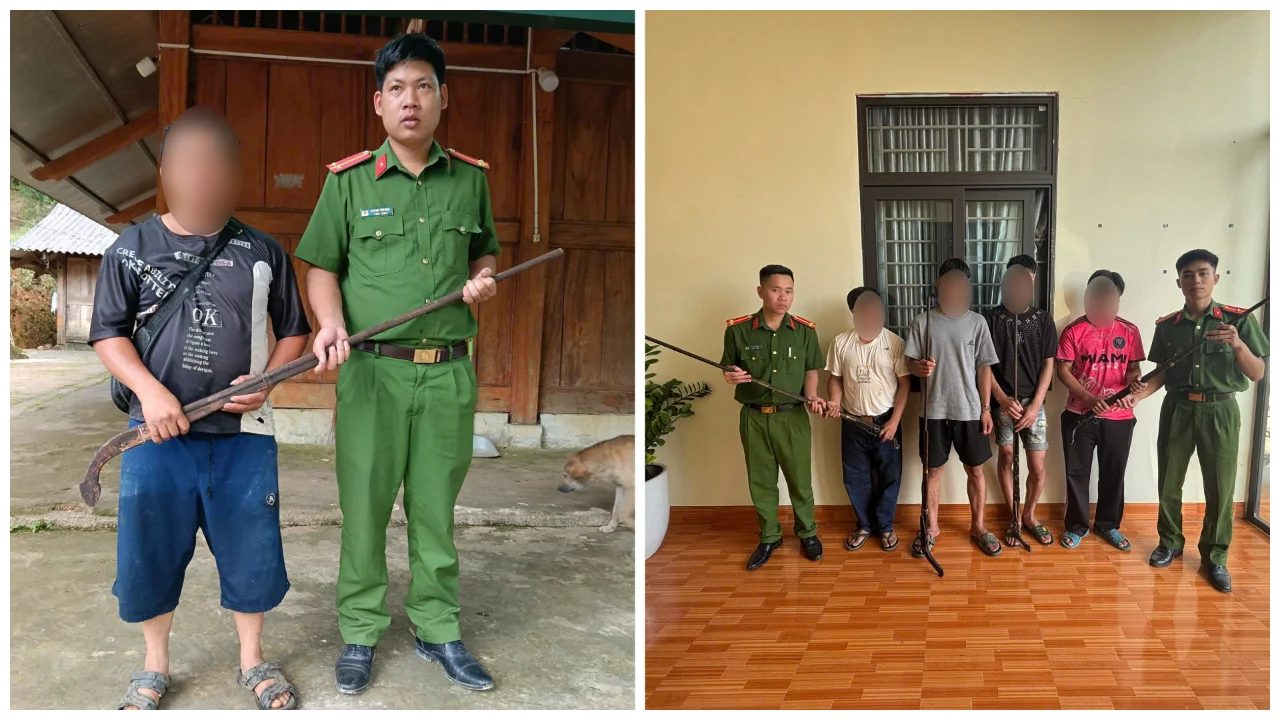 Công an xã Pắc Ta đẩy mạnh tuyên truyền vận động người dân giao nộp VKVLN,CCHT hoàn thành chỉ tiêu