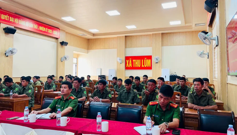 Công an xã Thu Lũm tổ chức tập huấn, bồi dưỡng nghiệp vụ cho lực lượng tham gia bảo vệ ANTT ở cơ sở