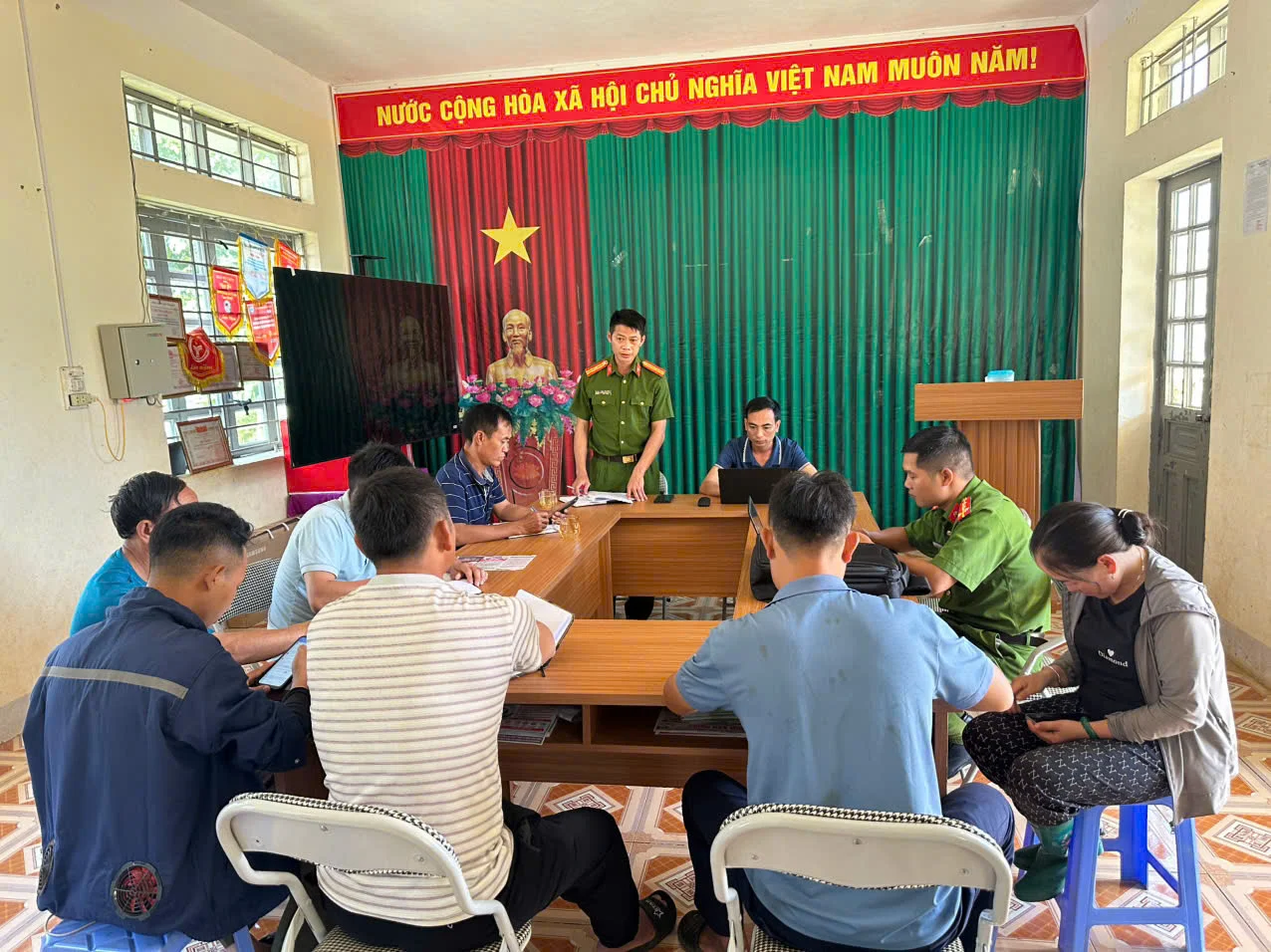 Công an xã Khoen On tích cực triển khai lộ trình xây dựng xã không ma túy
