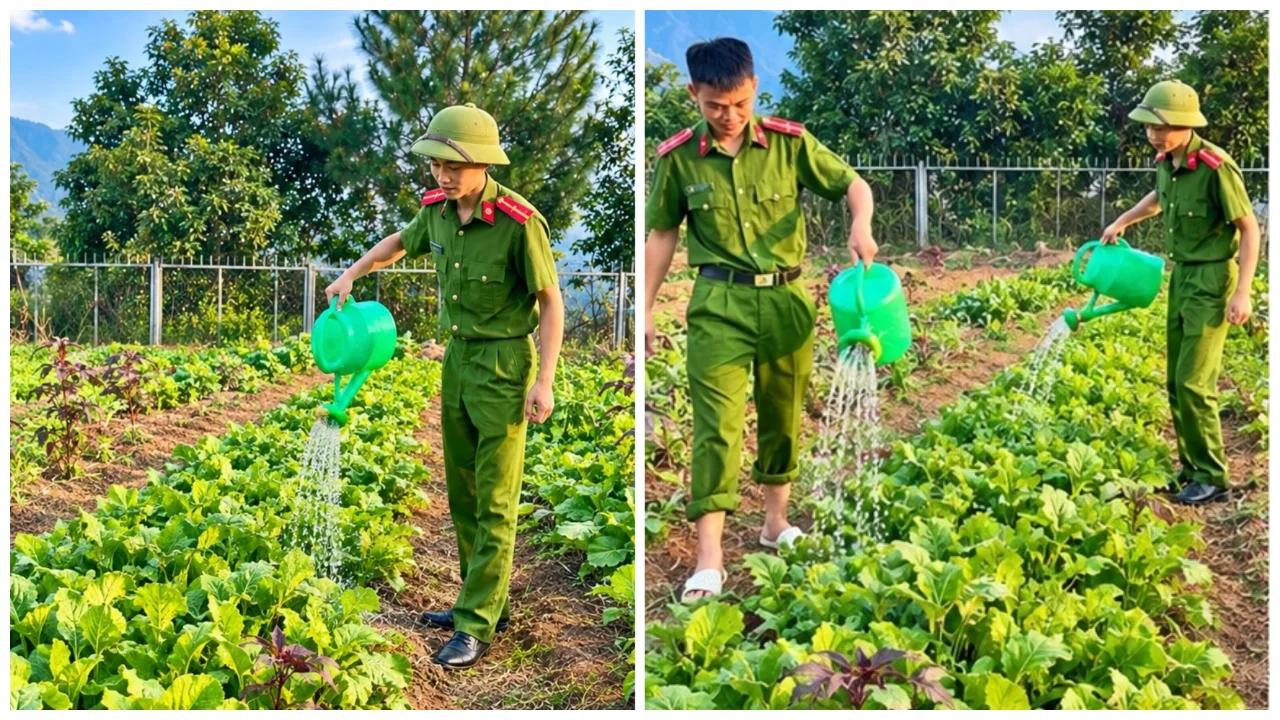 Công an xã Pắc Ta tích cực tăng gia sản xuất, cải thiện đời sống cán bộ, chiến sĩ