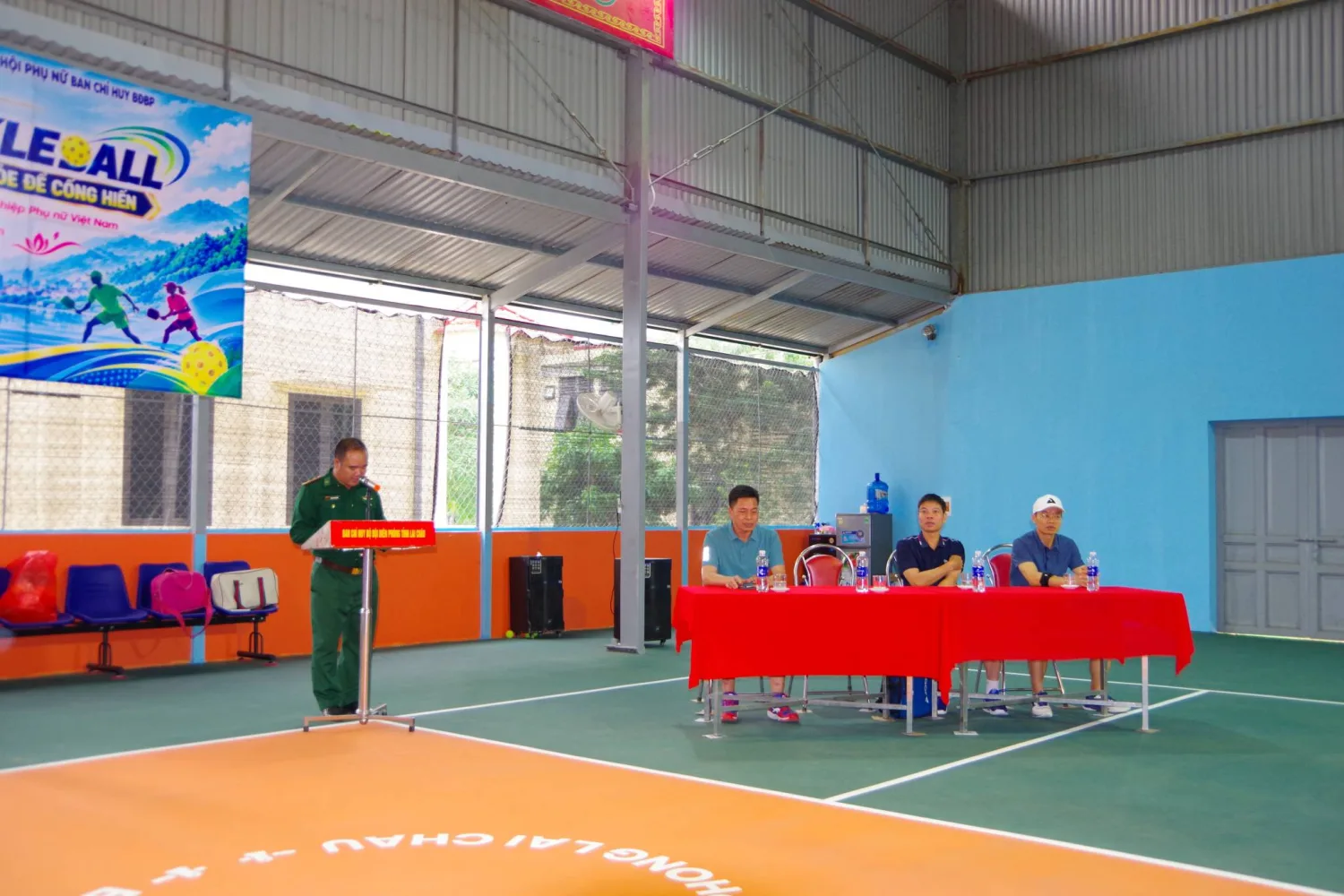 Phụ nữ lực lượng vũ trang Lai Châu đoàn kết, tỏa sáng giao lưu Pickleball